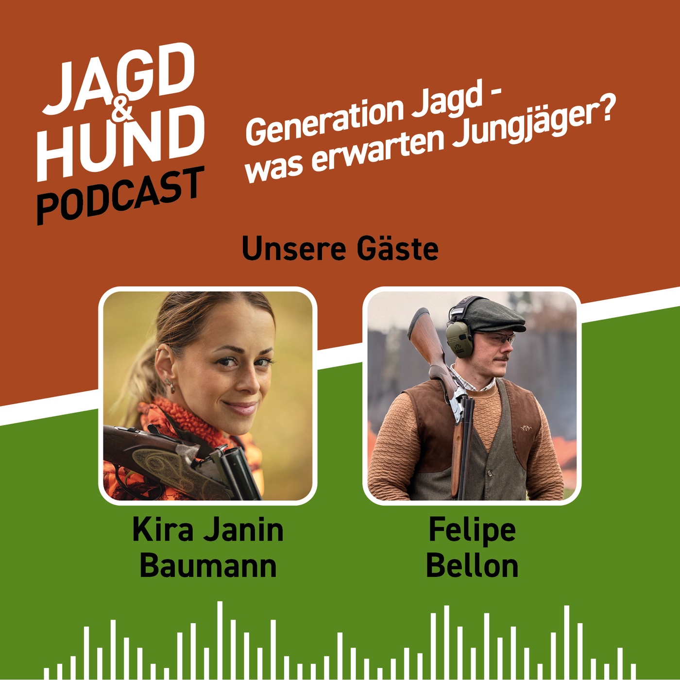 Cover: Kira Janin Baumann & Felipe Bellon / Jagd & Hund Podcast